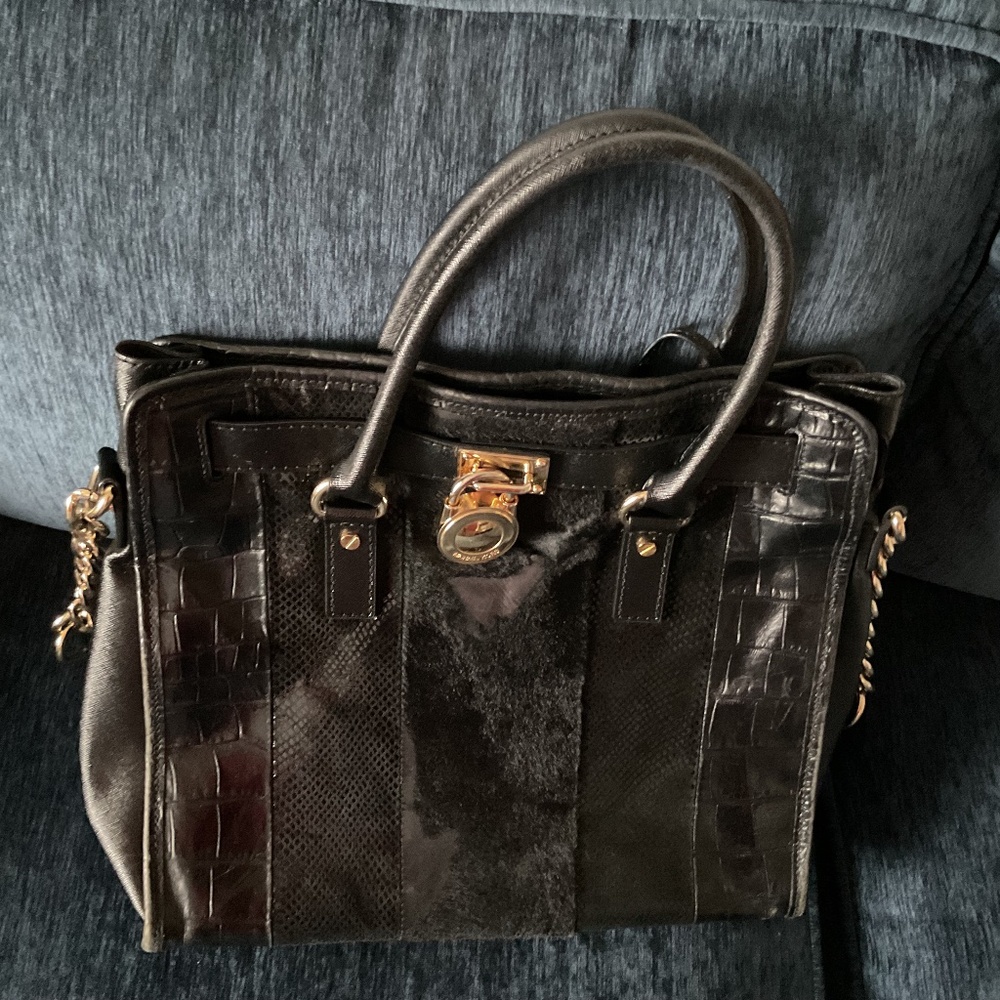 MK Kors Large Black Hamilton Satchel